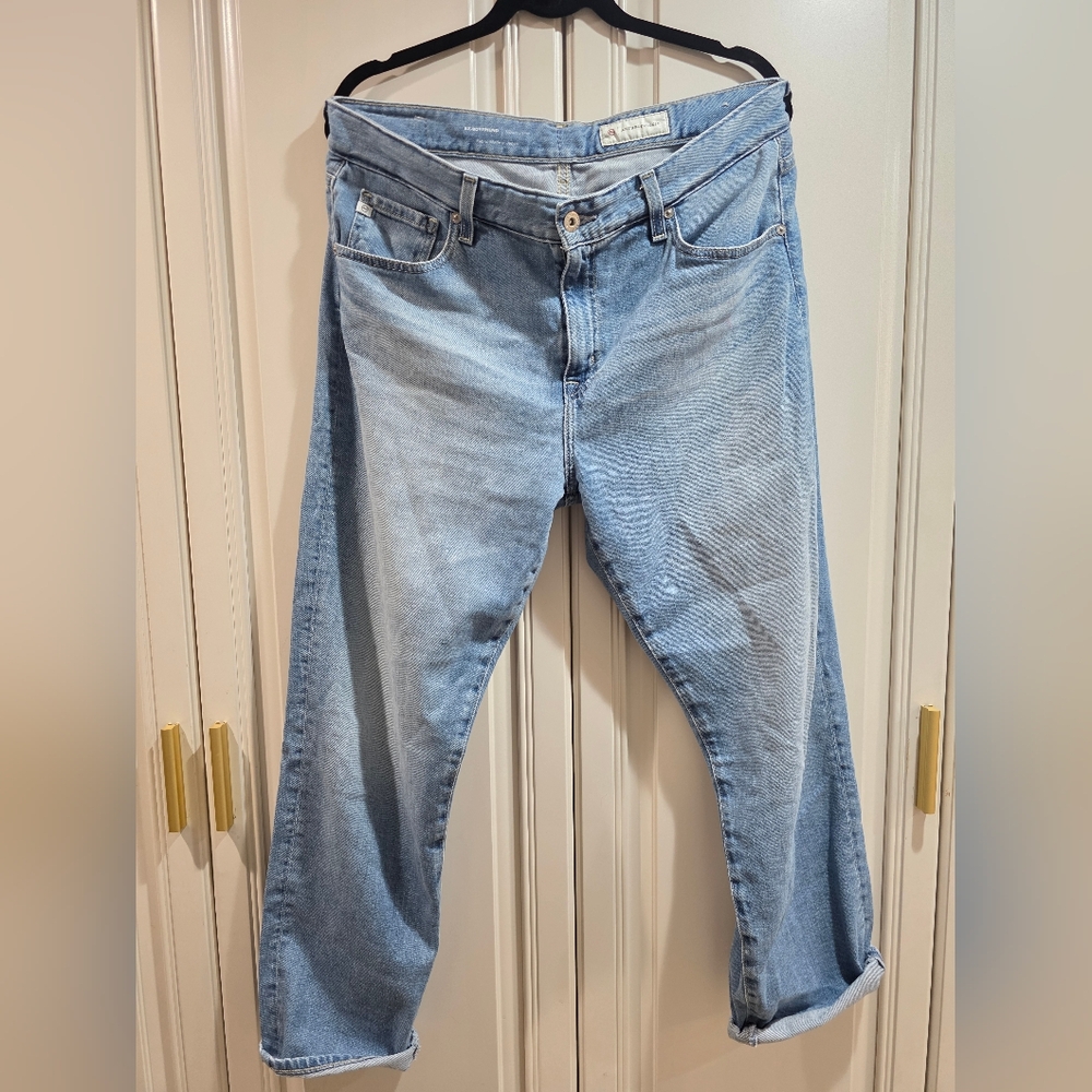 AG Adriano Goldschmied Light Blue Boyfriend Jeans